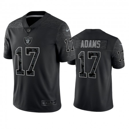 Maillot Homme Las Vegas Raiders Davante Adams 17 Noir Reflective Limited